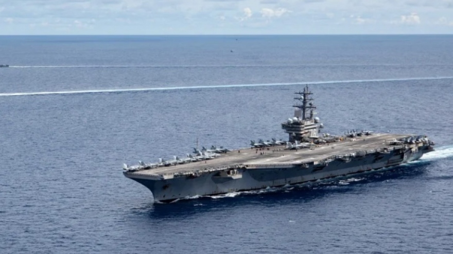Hải quân Mỹ đăng video về hoạt động của tàu sân bay USS Ronald Reagan ở Biển Đông